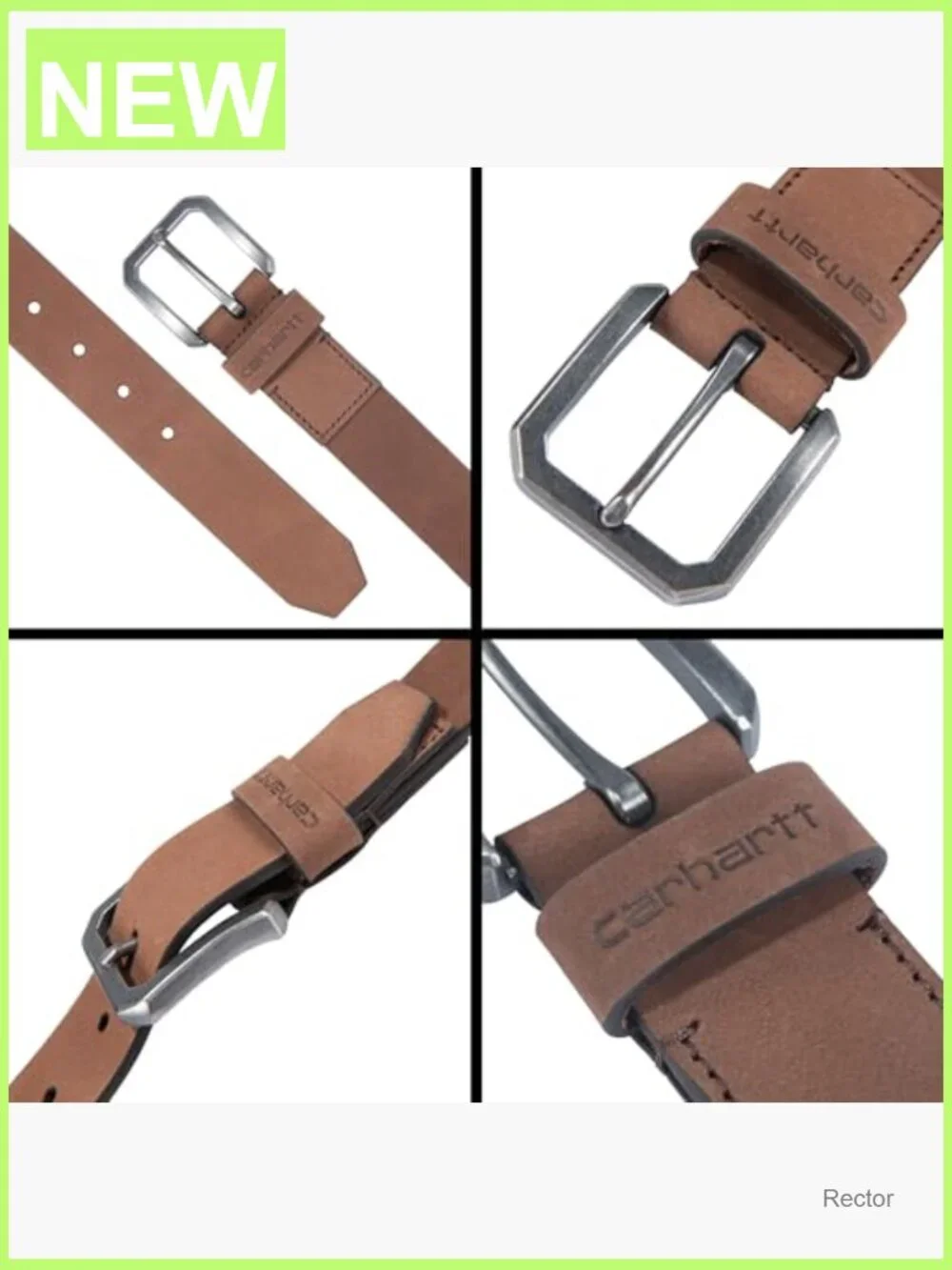 Full Grain Leather Belt with Harness Buckle 1.5
